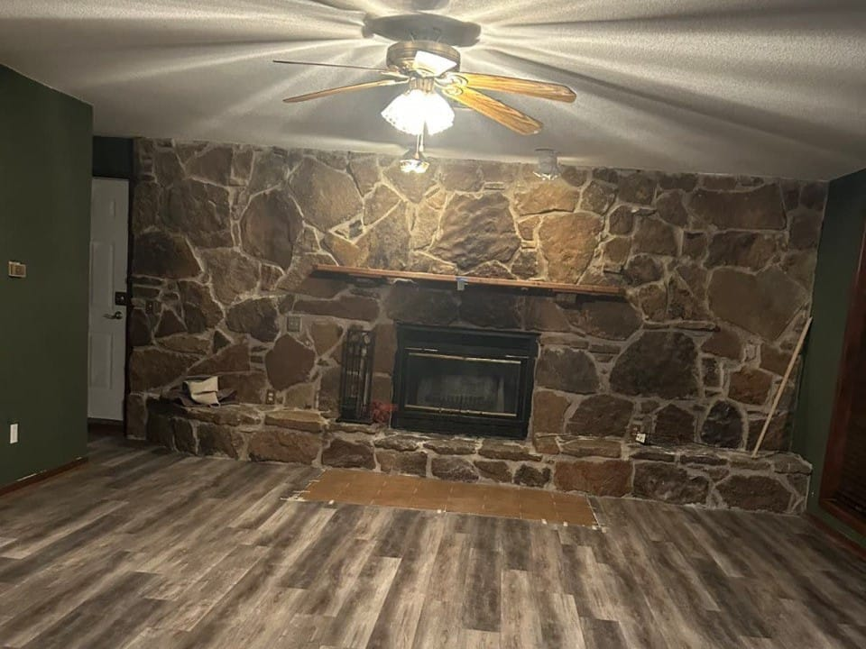 Fireplace after cleaning